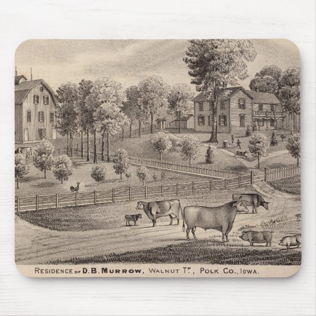Residences of DB Murrow and Geo Crawford Mouse Pad (Front)
