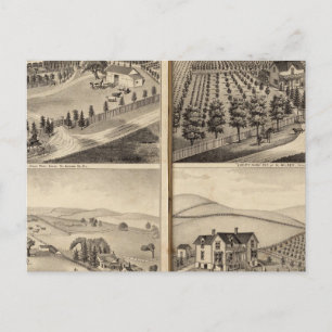 Residences of John Turner, AC Shelton, H Wilsey Postcard