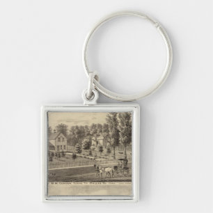 Residences of MM Conger and GW Harrison Key Ring