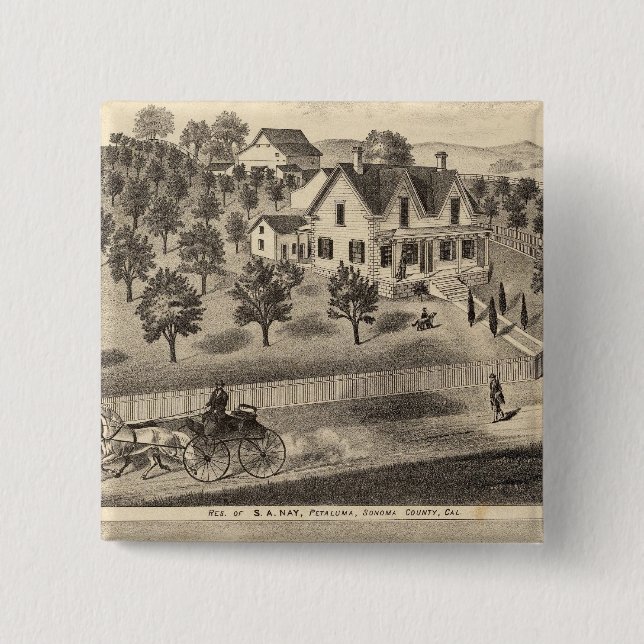 Residences of SA Nay and DM Winans 15 Cm Square Badge (Front)