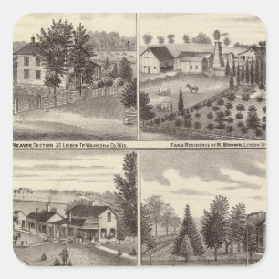 Residences, Waukesha & Kenosha counties Square Sticker