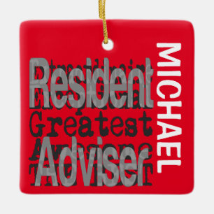 Resident Adviser Extraordinaire CUSTOM Ceramic Ornament