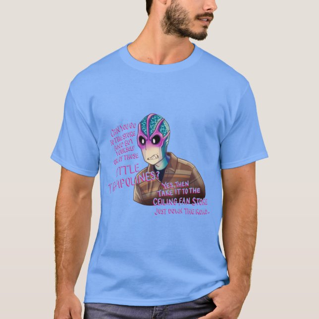 Resident Alien Sticker Ceiling Fan Store T-Shirt (Front)