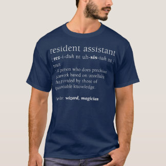 Resident Assistant Definition Shirt Funny Back to