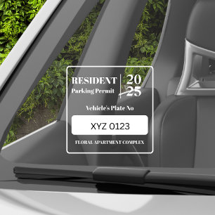 Resident Employee Parking Permit Vehicle Door