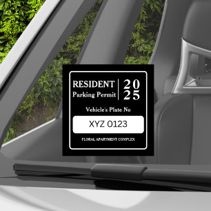 Resident Employee Parking Permit Vehicle Door