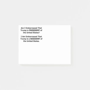 Resident Trump Post-it Notes