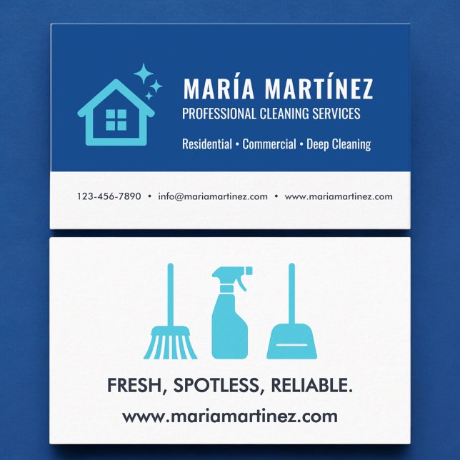 Residential and Commercial Cleaning Services Business Card (Creator Uploaded)