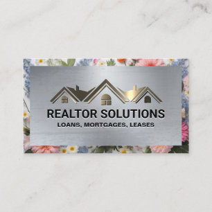 Residential Flowers Border Business Card