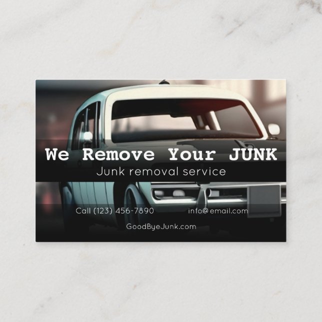 Residential junk removal business card (Back)