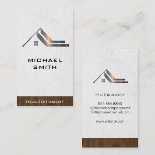 Residential Metal Roof Wood Trim Business Card