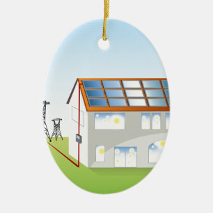 Residential Solar Panel System Ceramic Tree Decoration