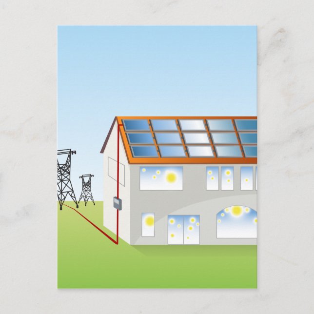 Residential Solar Panel System Postcard (Front)