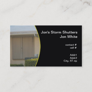 Residential Storm Shutter Business Card
