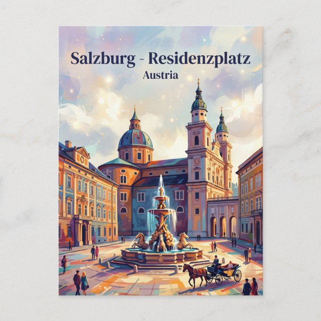 Residenzplatz Austria Postcard (Front)