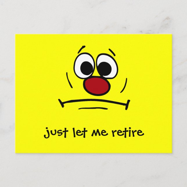 Resigned Face Grumpey Postcard (Front)