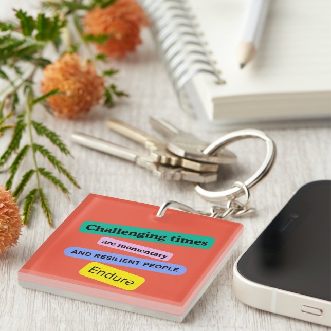 Resilience Acrylic Keychain (Front Right)