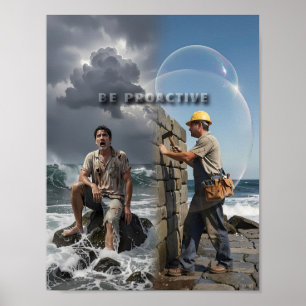 Resilience Built Before the Waves Poster