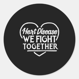 Resilience In Unity _ Heart Disease Awareness Classic Round Sticker