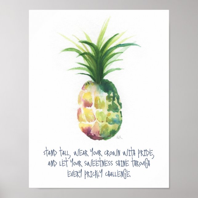 Resilience Motivational Posters Pineapple (Front)