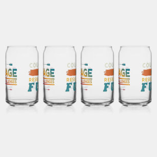 Resilience Refill: Courageous Drinking Glass