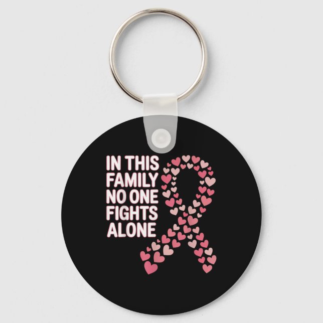Resilient And Radiant Breast Cancer Awareness Stat Key Ring (Front)