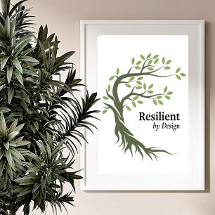 RESILIENT BY DESIGN Motivational  Poster