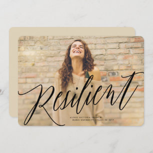 Resilient Cursive Graduation Announcement