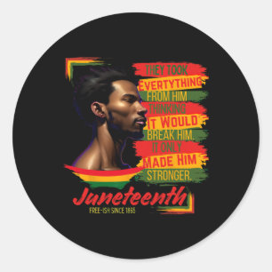 Resilient Enduring Strength Juneteenth Free-ish Si Classic Round Sticker