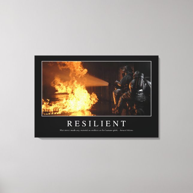 Resilient: Inspirational Quote Canvas Print (Front)