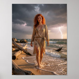 Resilient Soul Beneath the Sea Storm Poster