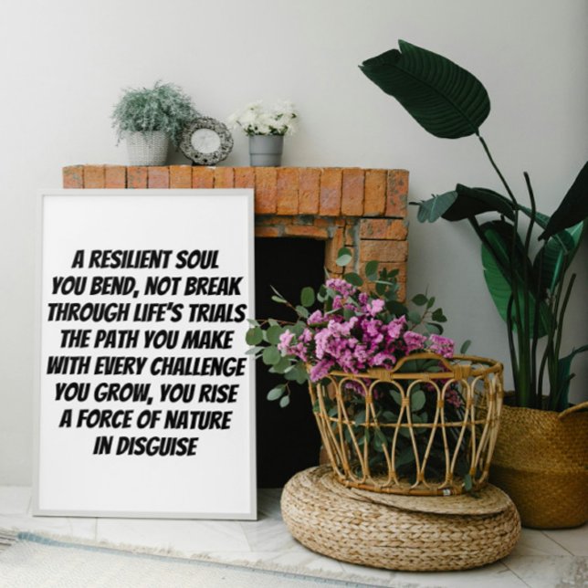 Resilient Soul inspirational mini poem Poster (Creator Uploaded)