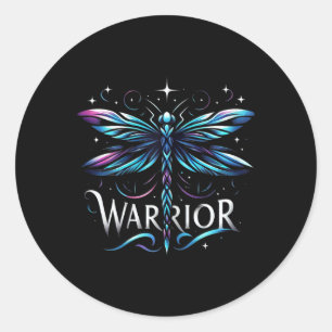 Resilient Warrior Dragonfly Suicide Prevention Awa Classic Round Sticker