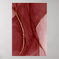 Resin art, dark red marsala abstract background. E