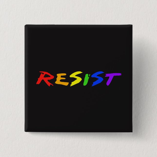Resist! 15 Cm Square Badge (Front)