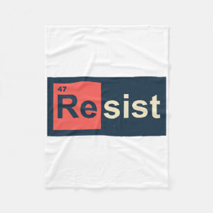 Resist 47 Periodic Table Anti Trump Fleece Blanket