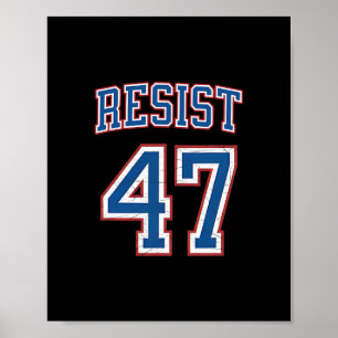 Resist 47 Retro Distressed Political Poster