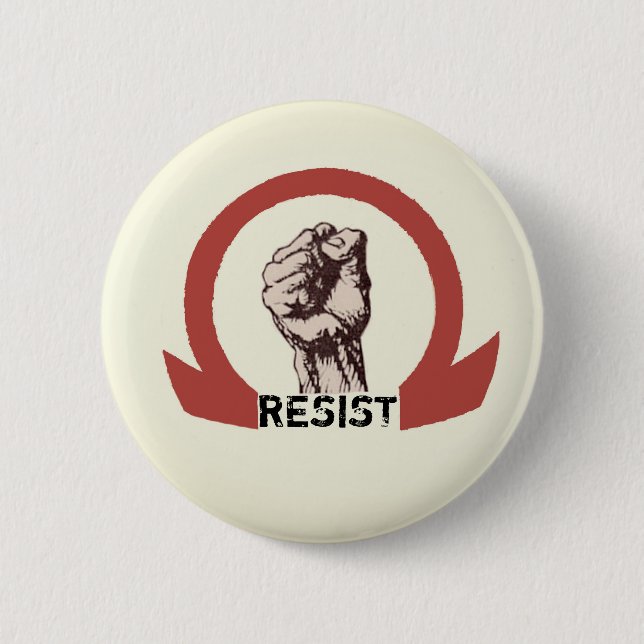 RESIST 6 CM ROUND BADGE (Front)