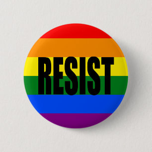 "RESIST" 6 CM ROUND BADGE