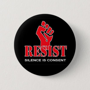 resist 6 cm round badge
