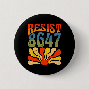 Resist 8647 Flower Anti-trump Human Rights Politic 6 Cm Round Badge