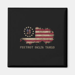 Resist 8647 Foxtrot Delta Tango Usa Flag Protest M Magnet
