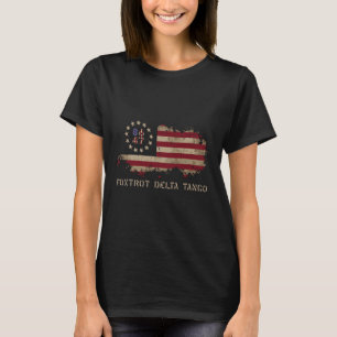 Resist 8647 Foxtrot Delta Tango Usa Flag Protest M T-Shirt