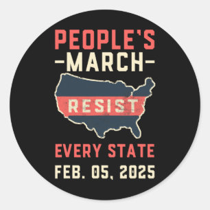 Resist Across America Stop Trump Classic Round Sticker
