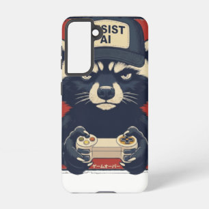 Resist AI - Raccoon Gamer Design, resist ai raccoo Samsung Galaxy Case