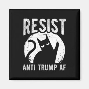 Resist Anti Trump Af Anti Trump Resistance Cat Magnet