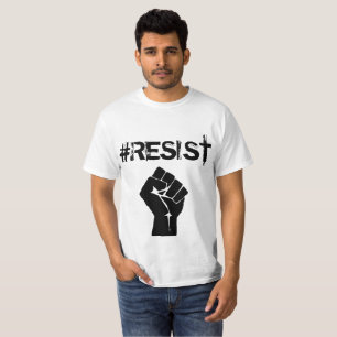 #Resist "Anti-Trump" Political Button T-Shirt