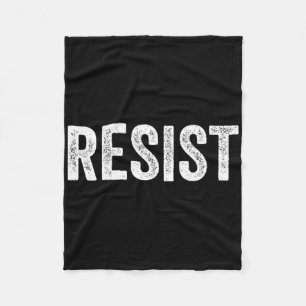 Resist Anti-trump Protest March Political Defiant  Fleece Blanket
