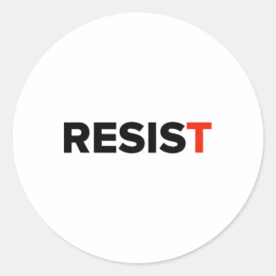 Resist. Anti Trump #resist 1  Classic Round Sticker