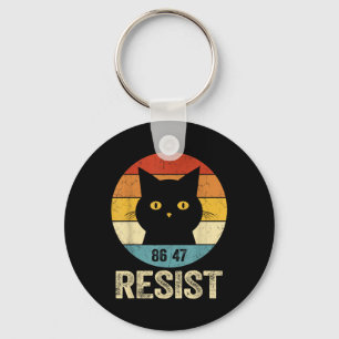 Resist Anti Trump Tee Retro Resist Anti Trump Cat Key Ring